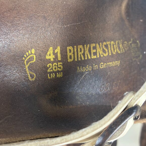 Birkenstock Gizeh Leather Toe Post Sandals Womens 10 Off White Cream Thong - Picture 8 of 9